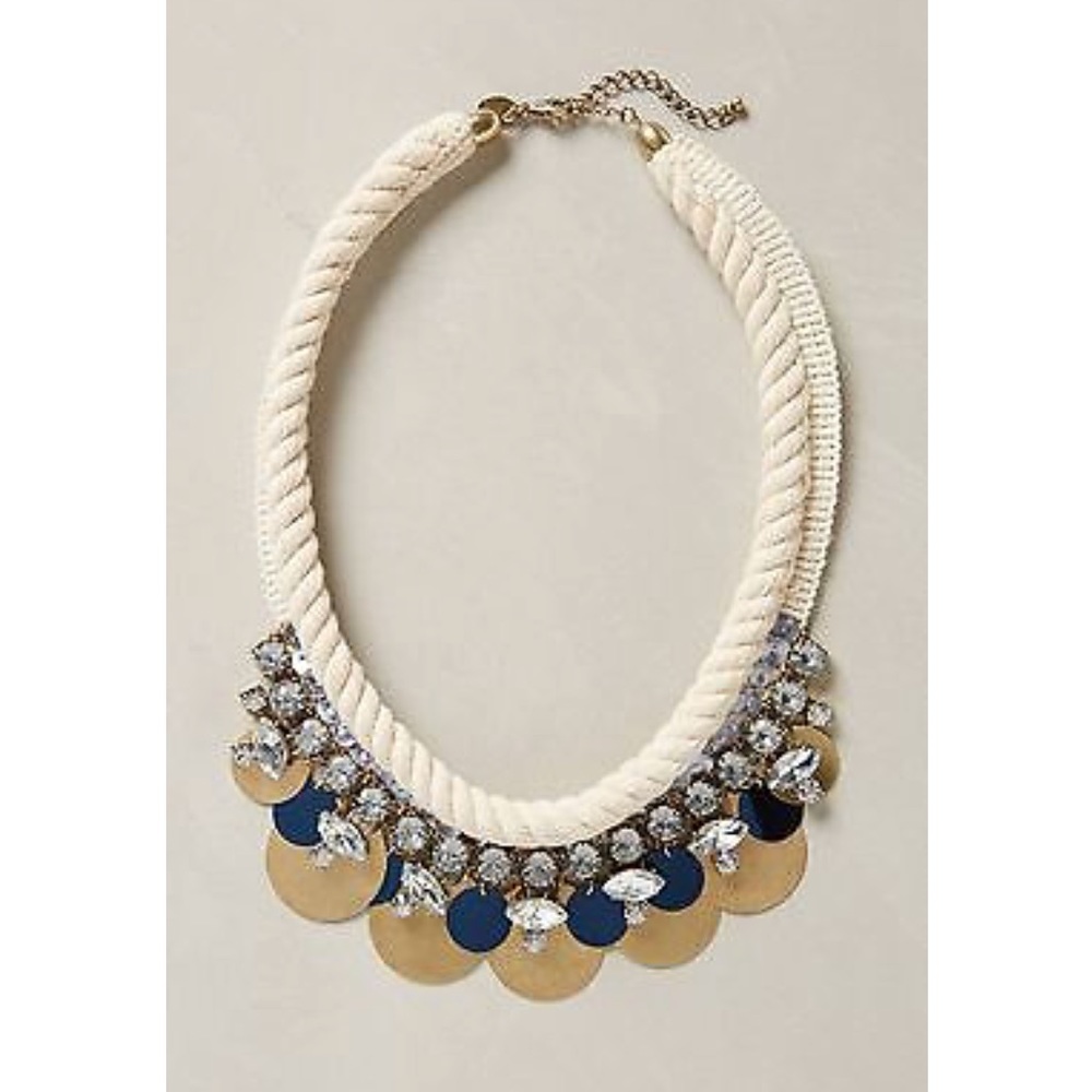 NWT Anthropologie Sparkled Himalia Necklace Bib - Picture 2 of 8